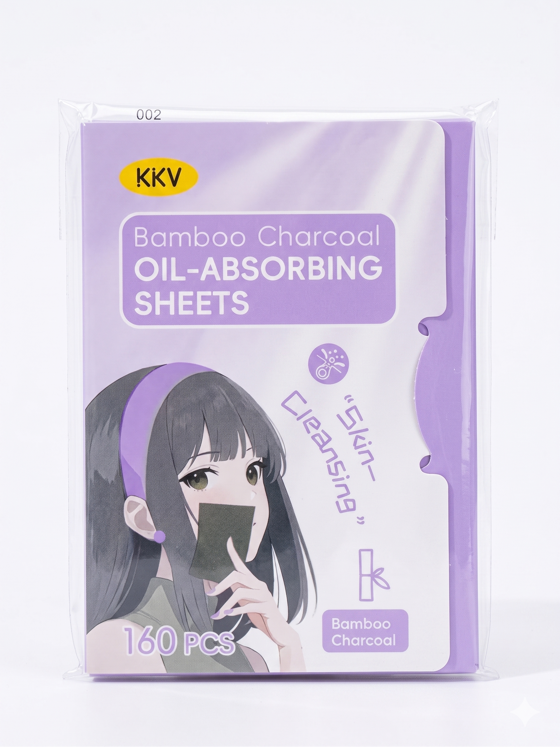 KKV - Bamboo Charcoal Oil Absorbing Sheets (160 pcs)